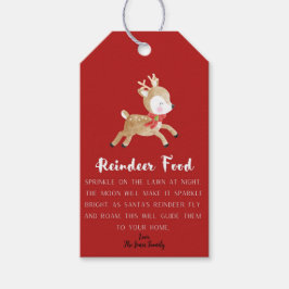 Label van rendiervoedsel cadeaulabel