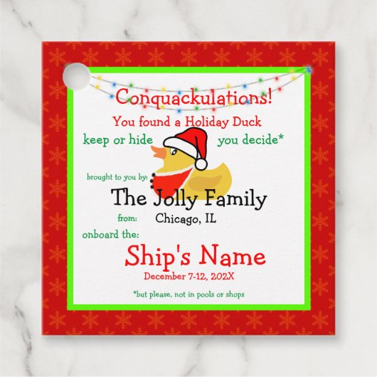 Label van Vakantiedruiswagen (Voorkant)