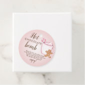 Label van warme chocoladebom (In situ)