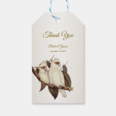 Label van White Birds Wedding Gift Cadeaulabel (Achterkant)