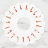 Label van wijnglas - Rode snoeprietjes (Voorkant)