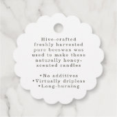 Label van witte honingbijen, gescand Apiary Produc (Achterkant)