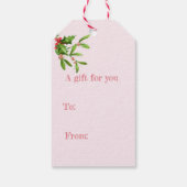  Label voor agenda en Holly Gift Cadeaulabel (Achterkant)