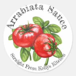 Label voor Arrabiata Pastasaus voor thuis inmaakbe