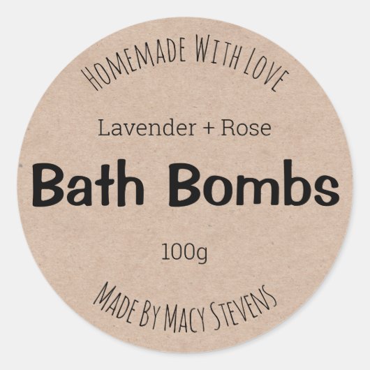 label voor bath-bommen (Voorkant)