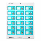 LABEL VOOR BLAUW NOAHS-ARKADRES (Full Sheet)