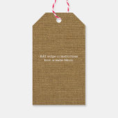 Label voor Burlap- en Lace Homemade Gift Cadeaulabel (Achterkant)