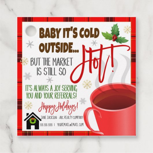 Label voor de warme markt van onroerend goed (Voorkant)