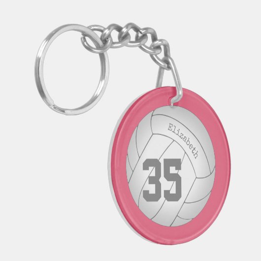 label voor eenvoudige volleybaltas met spelernaam/ sleutelhanger (Voorkant Links)