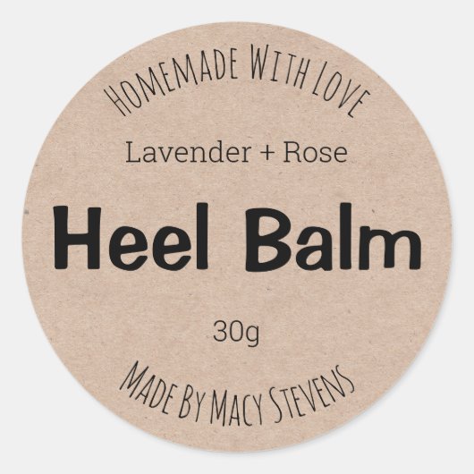  label voor gebarsten hiel salve balsem (Voorkant)