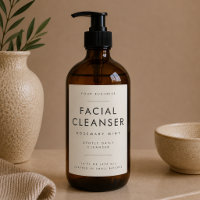 Label voor gezichtsreiniger Spa Salon Product