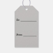 label voor gotisch kruisgeschenk cadeaulabel (Achterkant)