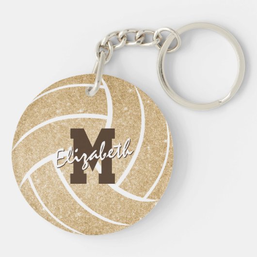 label voor gouden monogrammen volleybaltas voor sp sleutelhanger (Achterkant)