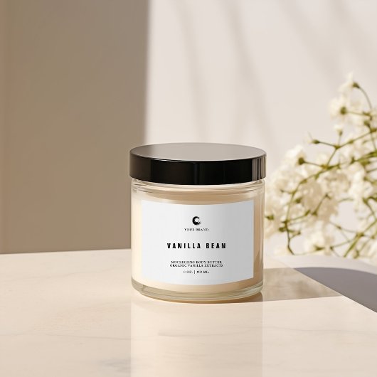 Label voor grote pot body butter voedselcontainer etiket