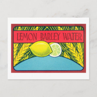 label voor het laagwater voor gerst briefkaart