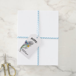 Label voor het ontwerpen van vlindervelden cadeaulabel