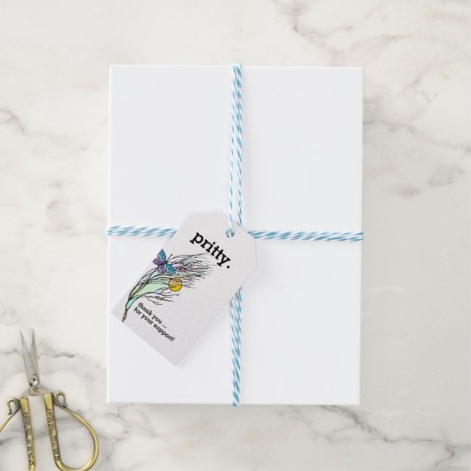 Label voor het ontwerpen van vlindervelden cadeaulabel (Met Touw)