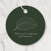 Label voor het ophangen van Logo van modern ledere (Voorkant)