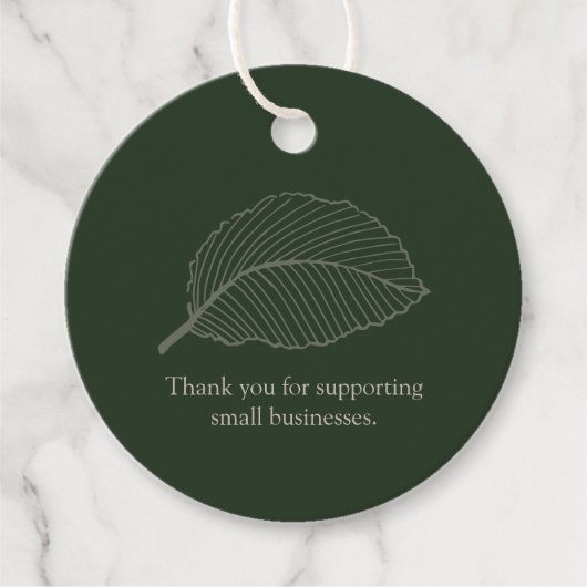 Label voor het ophangen van Logo van modern ledere (Voorkant)