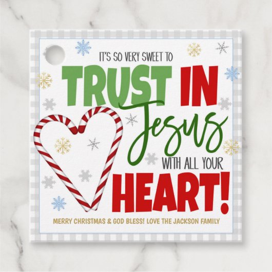 Label voor kerstcadeautjes (Voorkant)