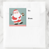 Label voor kerstcadeautjes bij honkbal (Tas)