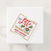 Label voor kerstcadeautjes met draagtas (In situ)