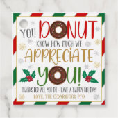 Label voor kerstdonut Gift (Voorkant)