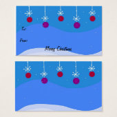 Label voor kerstsiercadeau visitekaartjes (Voorkant /achterkant)