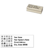 Label voor makelaar rubberstempel (Gestempeld)