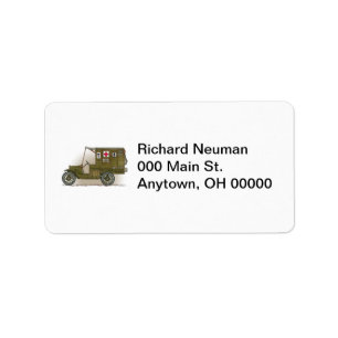 label voor militair ambulance adres