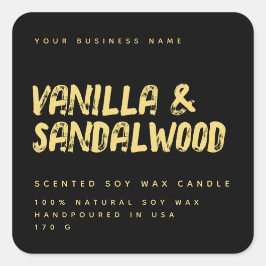 Label voor moderne typografie zwarte gouden soja k (Voorkant)