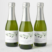 label voor olijftak bruiloft-waterflesetiket sparkling wijnetiket (Flessen)