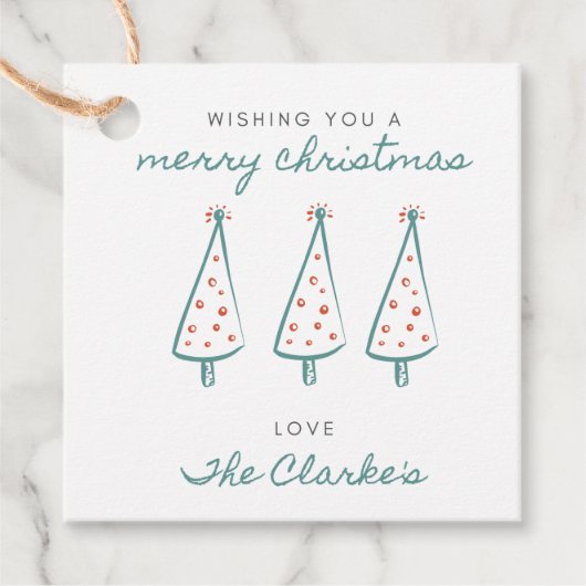 Label voor prettige kerstcadeaus (Voorkant)