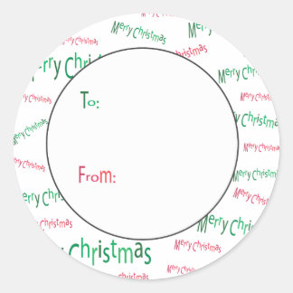 Label voor prettige kerstcadeaus