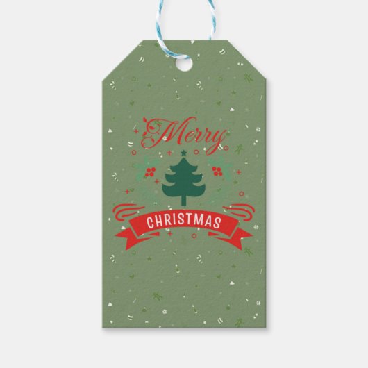 Label voor prettige kerstcadeaus cadeaulabel (Voorkant)