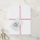 Label voor prettige kerstcadeaus cadeaulabel (Met Touw)