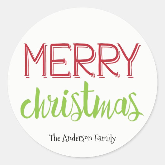 Label voor prettige kerststicker (Voorkant)