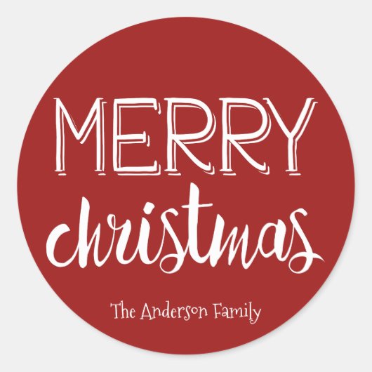 Label voor prettige kerststicker (Voorkant)