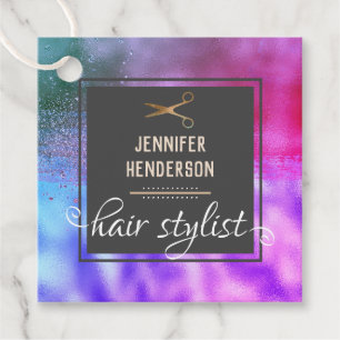 Label voor productcontact met haarstylist
