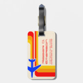 label voor retrorefbijtreizen bagagelabel (Achterkant verticaal)