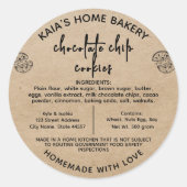 Label voor rustieke chocoladekoekjes (Voorkant)