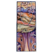 Label voor spinnen en krullen wijn cadeautas (Achterkant)