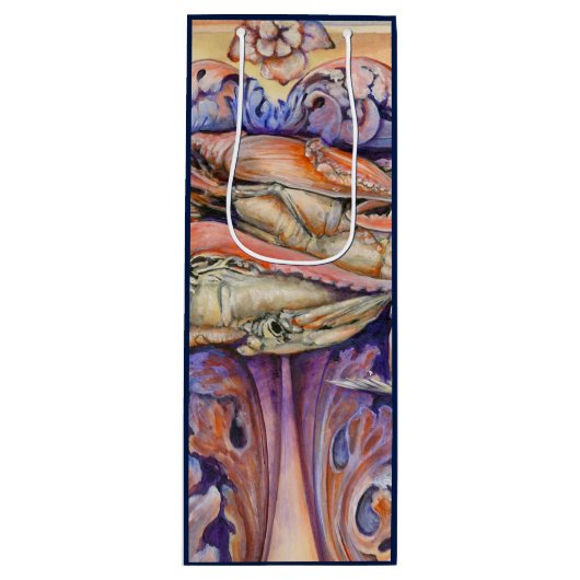 Label voor spinnen en krullen wijn cadeautas (Voorkant)