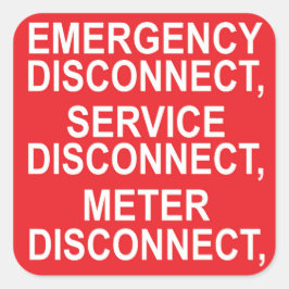 Label voor uitschakeling van noodgevallen, service