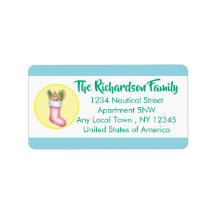 label voor vakantie-Kaart met nautisch thema