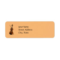 Label voor viool en strijkstok sjabloon