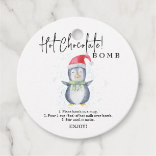 Label voor warme chocolade.