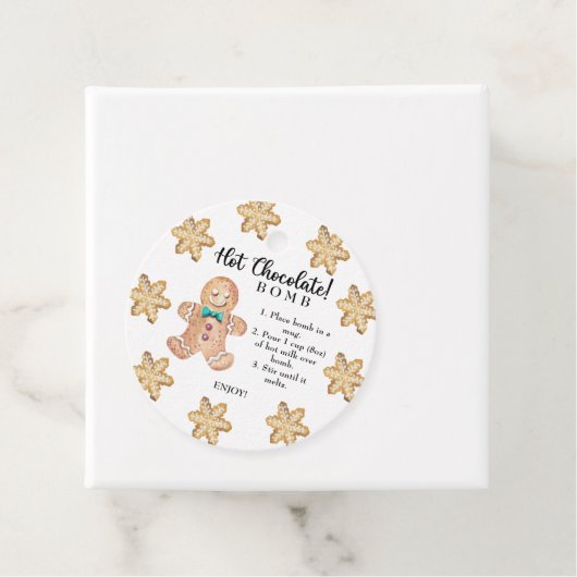 Label voor warme chocolade. (In situ)