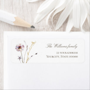 label voor wilde bloemen