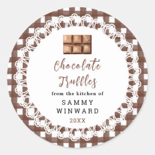 Label voor zelfgemaakte chocoladetruffels